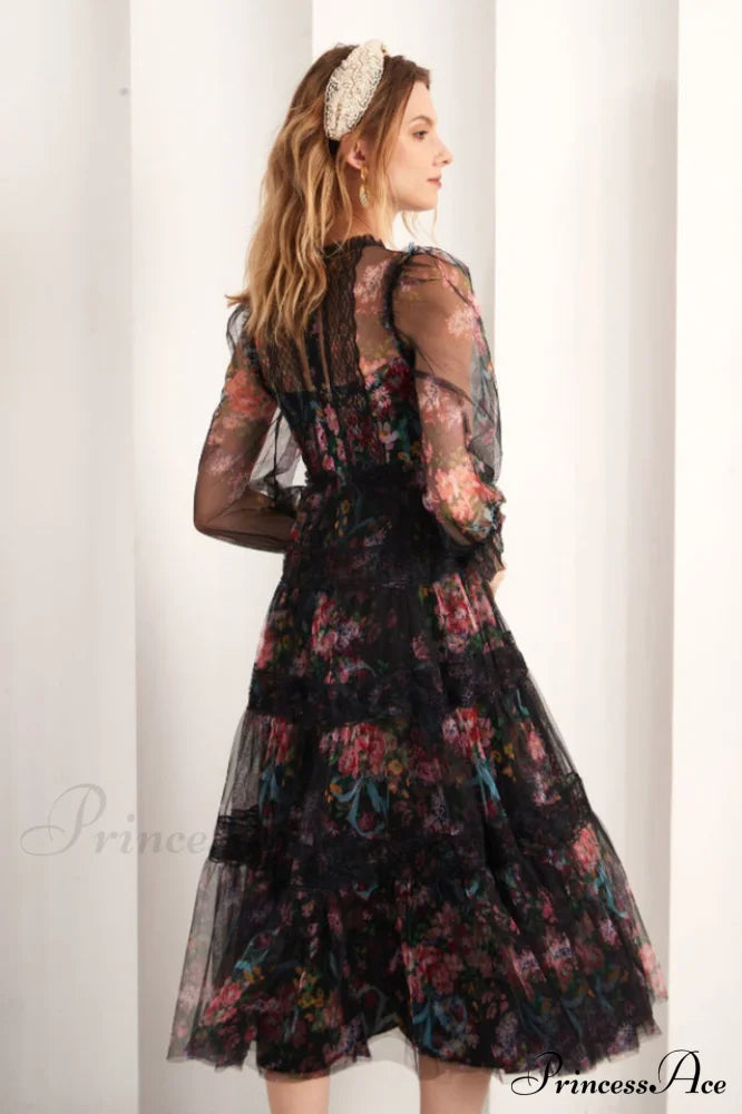 Floral Wonder Stylish Midi Dress