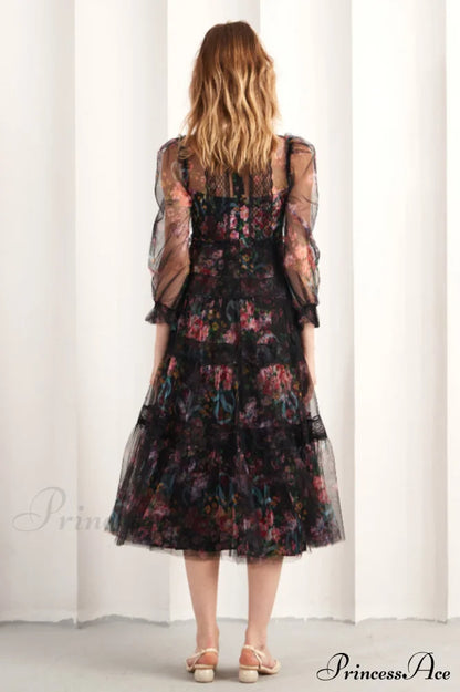 Floral Wonder Stylish Midi Dress