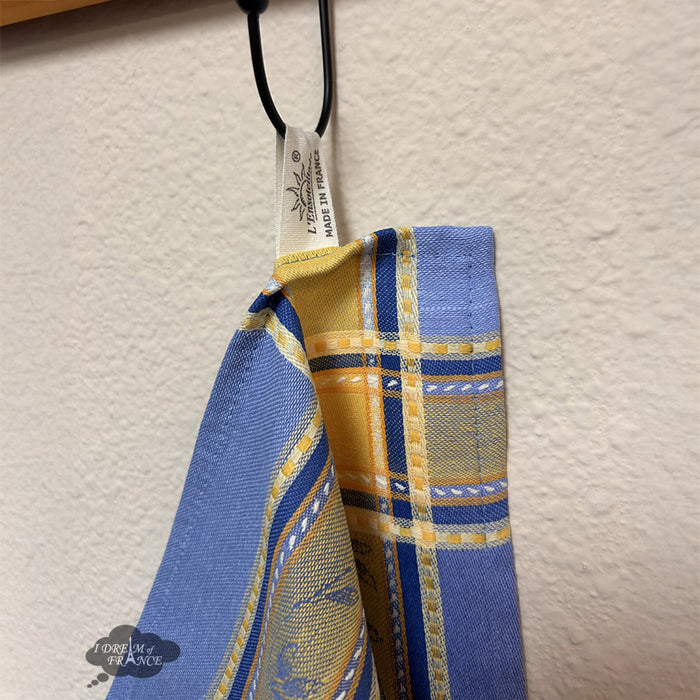Senanque Blue French Cotton Jacquard Dish Towel by L'Ensoleillade
