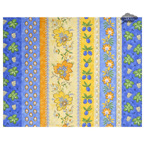 French, Provence, authentic Monaco Blue Coated Reversible Placemat by Le Cluny