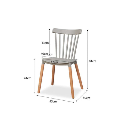 Frida Dining Chair - Set of 2 - Stone