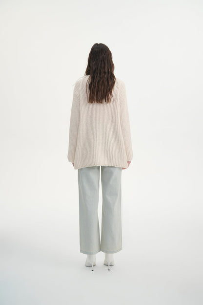Fringed oversized cardigan