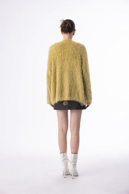 Fuzzy knit two-piece set