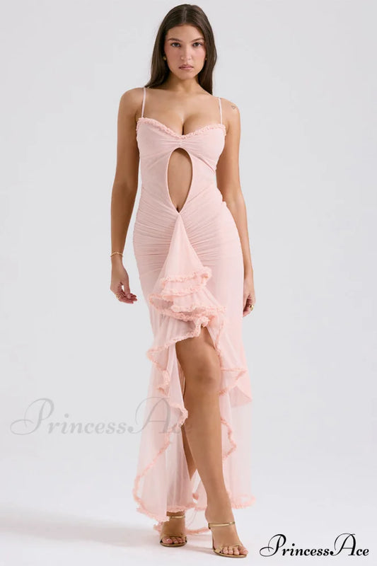 Gabriella Light Peach Ruffle Dress | Dress In Beauty