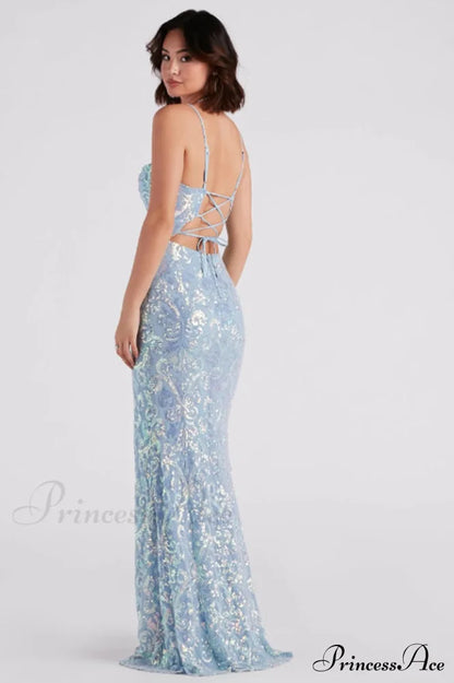 Gabrielle Formal Stylish Sequin Long Dress