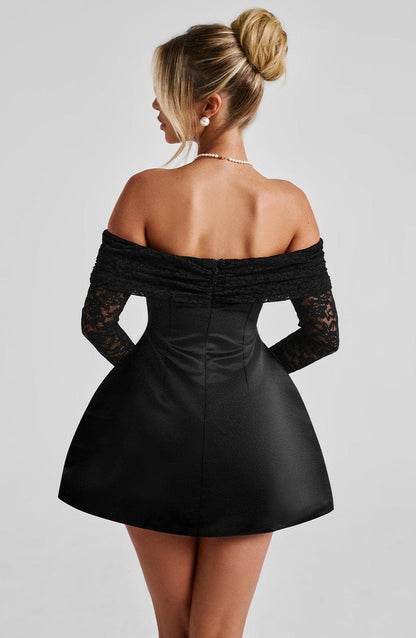Georgianna Mini Dress - Black Dress Babyboo Fashion Premium Exclusive Design