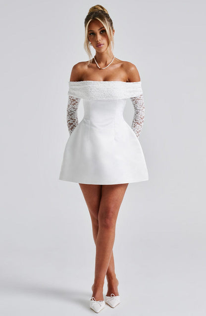 Georgianna Mini Dress - Ivory Dress Babyboo Fashion Premium Exclusive Design