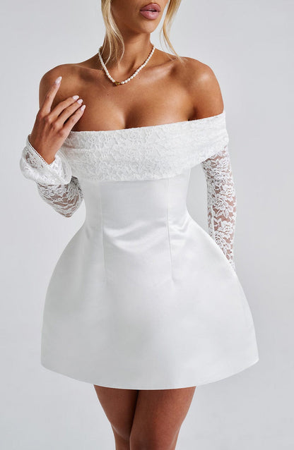 Georgianna Mini Dress - Ivory Dress Babyboo Fashion Premium Exclusive Design