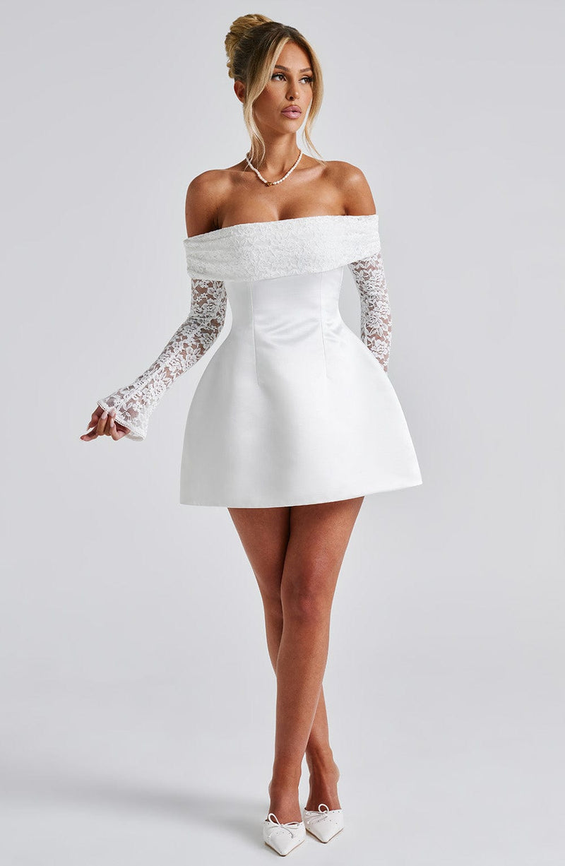 Georgianna Mini Dress - Ivory Dress Babyboo Fashion Premium Exclusive Design