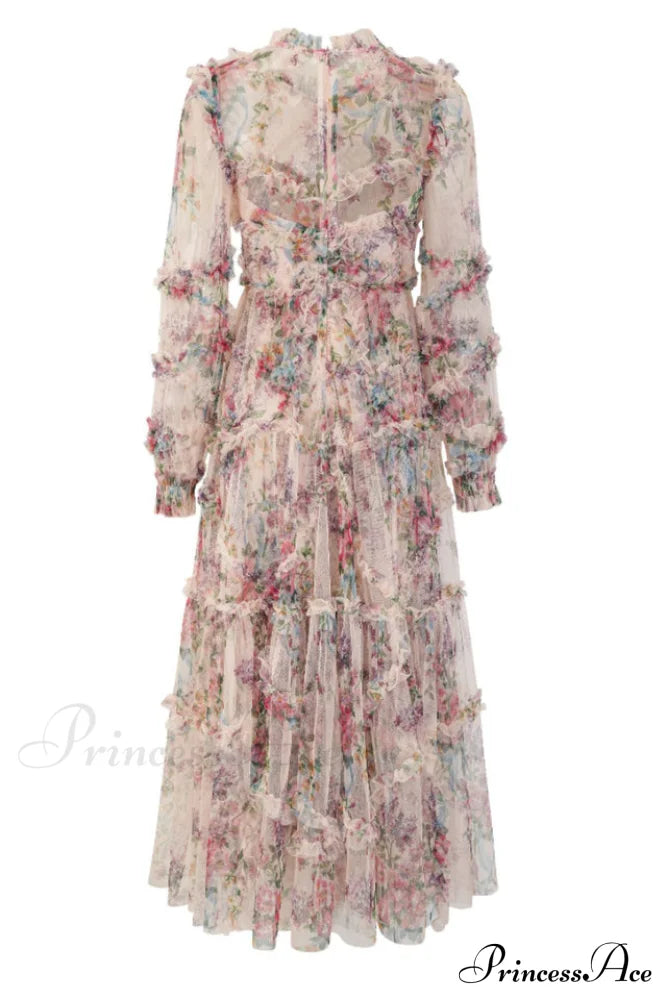 Georgina Ruffle Stylish Maxi Dress