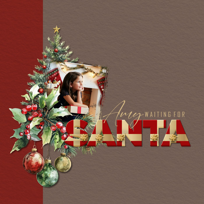 Design unique digital scrapbooking page titles with these fun gift wrapped alpha sets by Lucky Girl Creative digital art. Perfect for Christmas, birthday, anniversary, parties, celebration, presents, gifts, wrapping, gift wrap, and more! This bundle consists of 5 full sets of uppercase letters A-Z, numbers 0-9, and most punctuation marks. These digital scrapbooking alpha set are available as individual embellishments only.