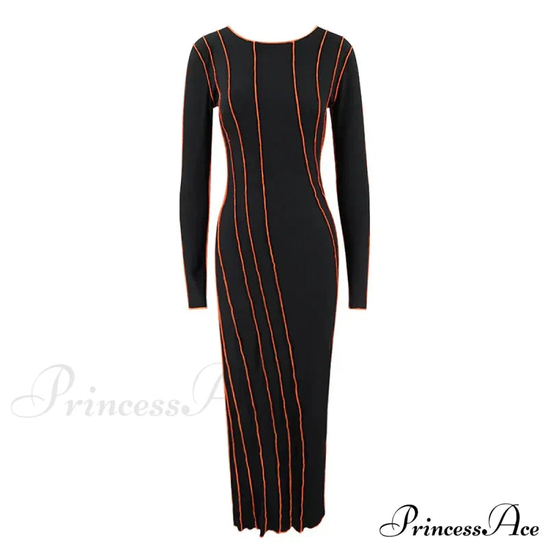 Gigi Elegant Midi Dress Blue / S