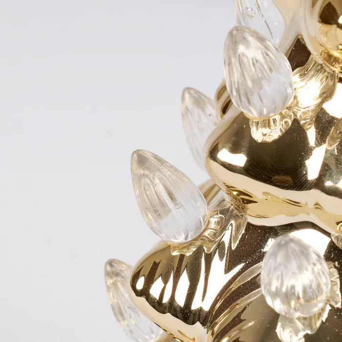 Gold Ceramic Lighted Christmas Tree C283