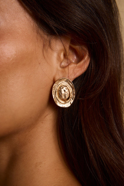 Golden Dune Coin Earrings