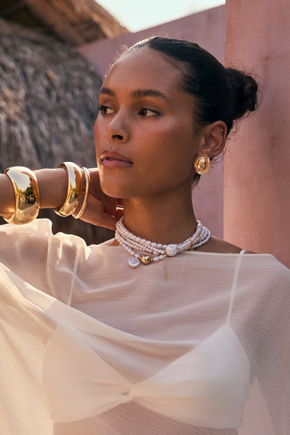 Golden Dune Coin Earrings