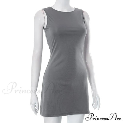 Grey Tank Stylish Mini Dress