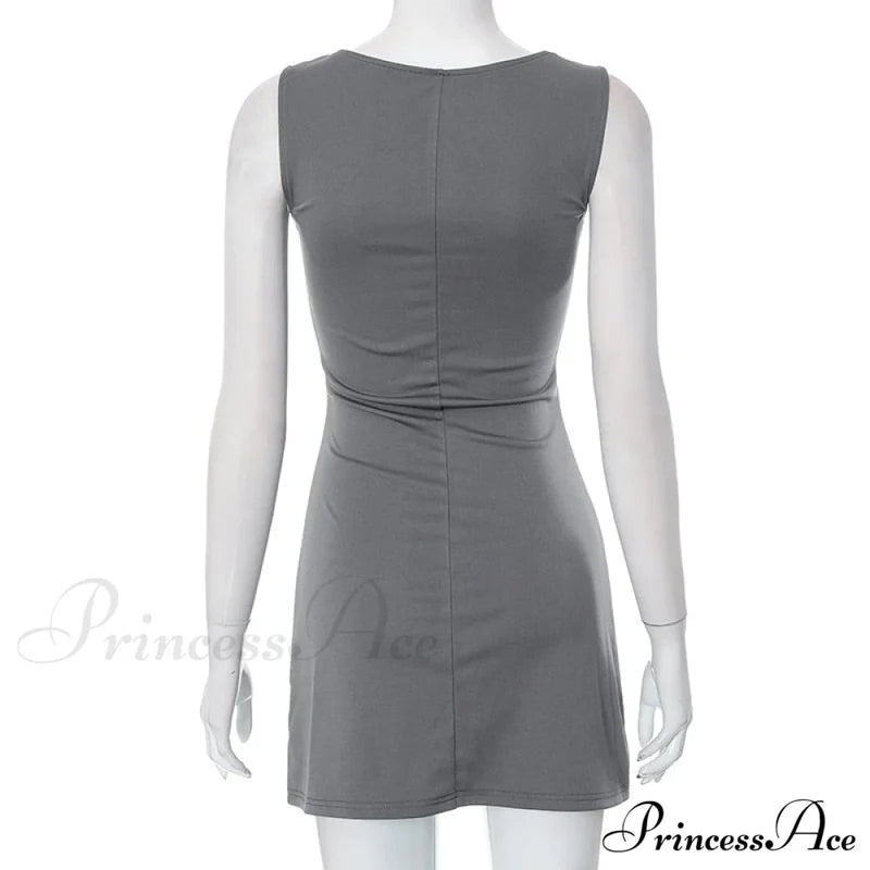 Grey Tank Stylish Mini Dress