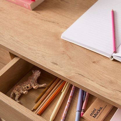 Grover Desk with Hooks - Pink/Natural