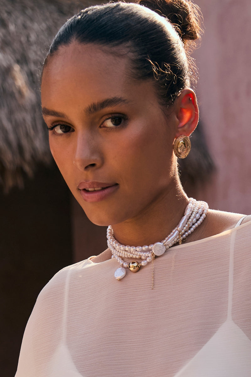 Guilded Drift Pearl Choker