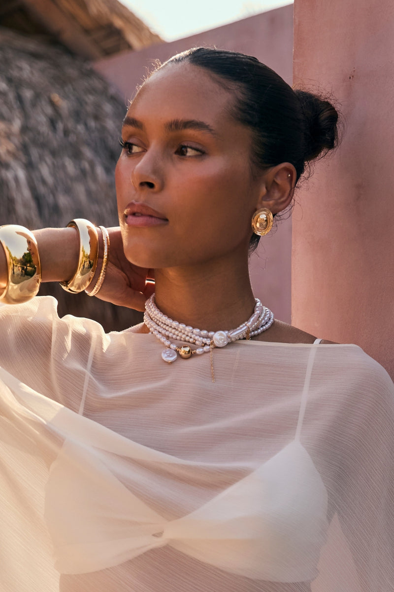 Guilded Drift Pearl Choker