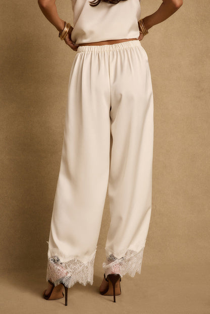 Halo Cream Satin Pants