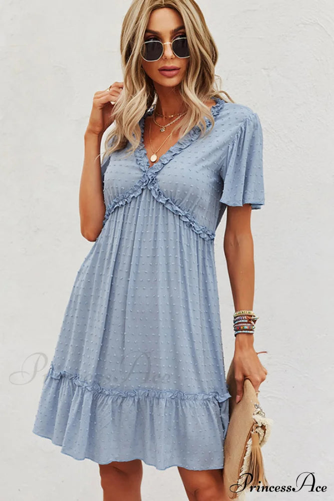 Halter Neck Cutout Trendy Front Solid Color Dress