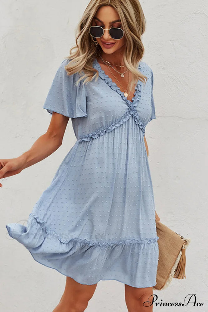 Halter Neck Cutout Trendy Front Solid Color Dress