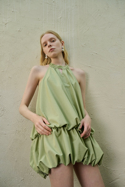 Halter-neck mini dress