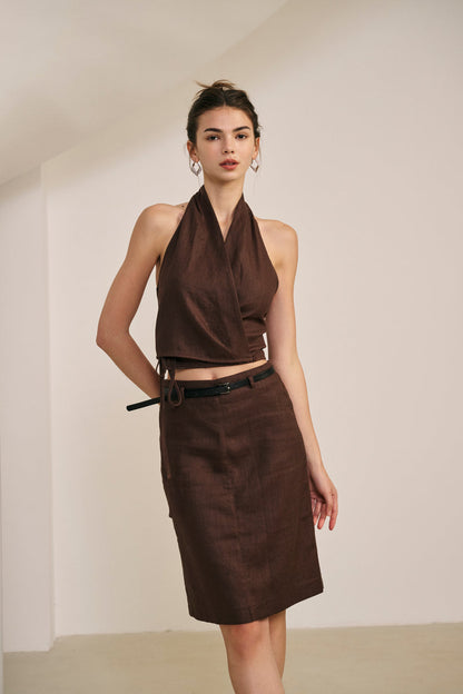 Halter wrap top