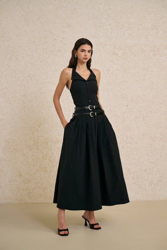 Halterneck maxi dress