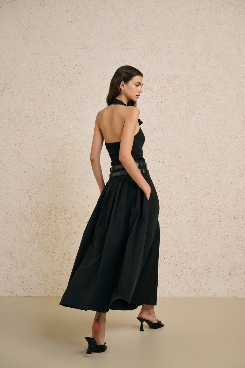 Halterneck maxi dress