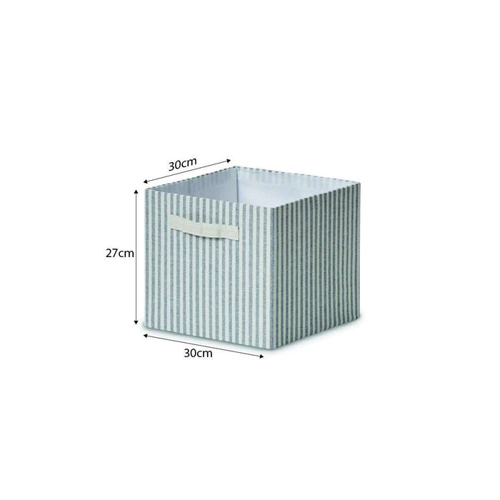 Hamptons Stripe Cube Basket