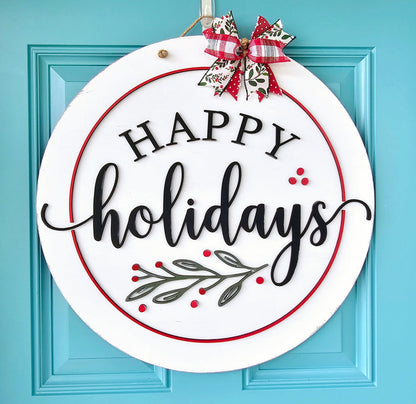Happy Holidays Door Hanger-wholesale