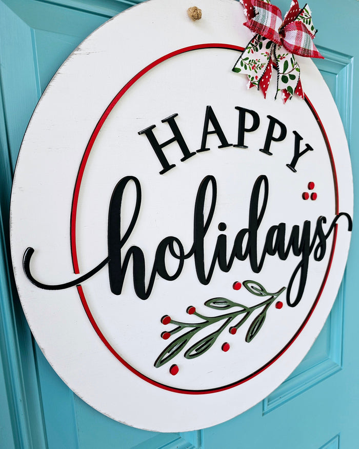 Happy Holidays Door Hanger-wholesale