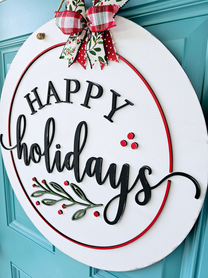 Happy Holidays Door Hanger-wholesale