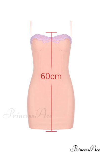 Harper Sorbet Lace Charming Trimmed Mini Dress