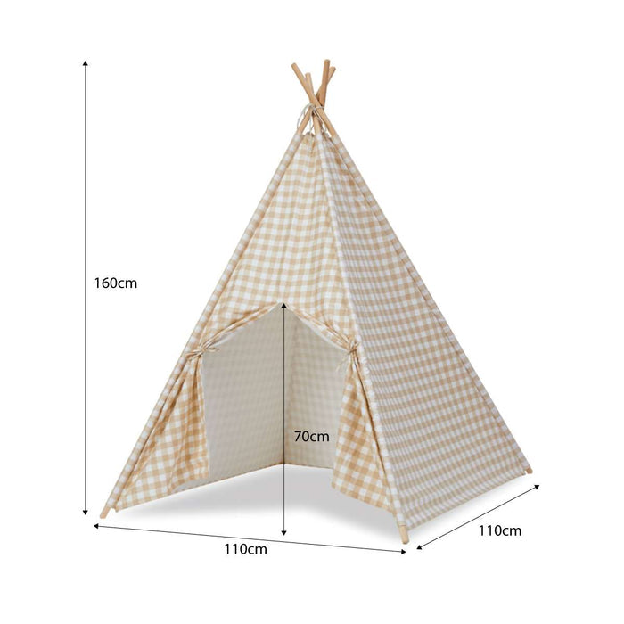 Henley Teepee - Beige Gingham