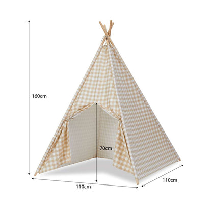 Henley Teepee - Beige Gingham