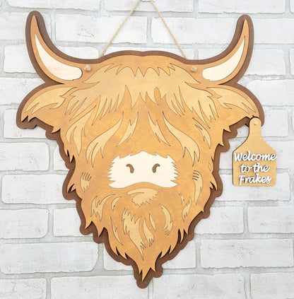 Highland Cow Door Hanger- wholesale