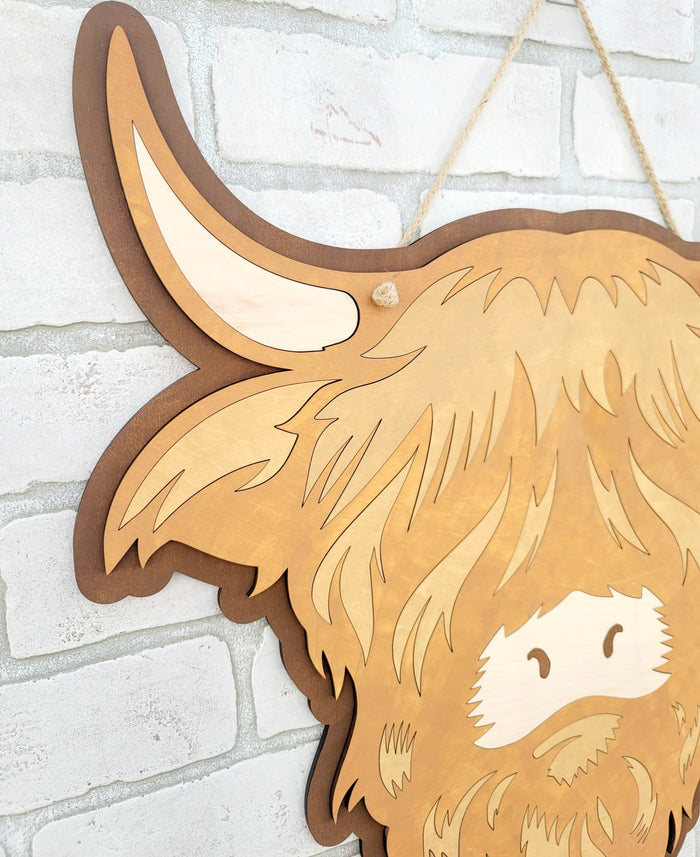 Highland Cow Door Hanger- wholesale