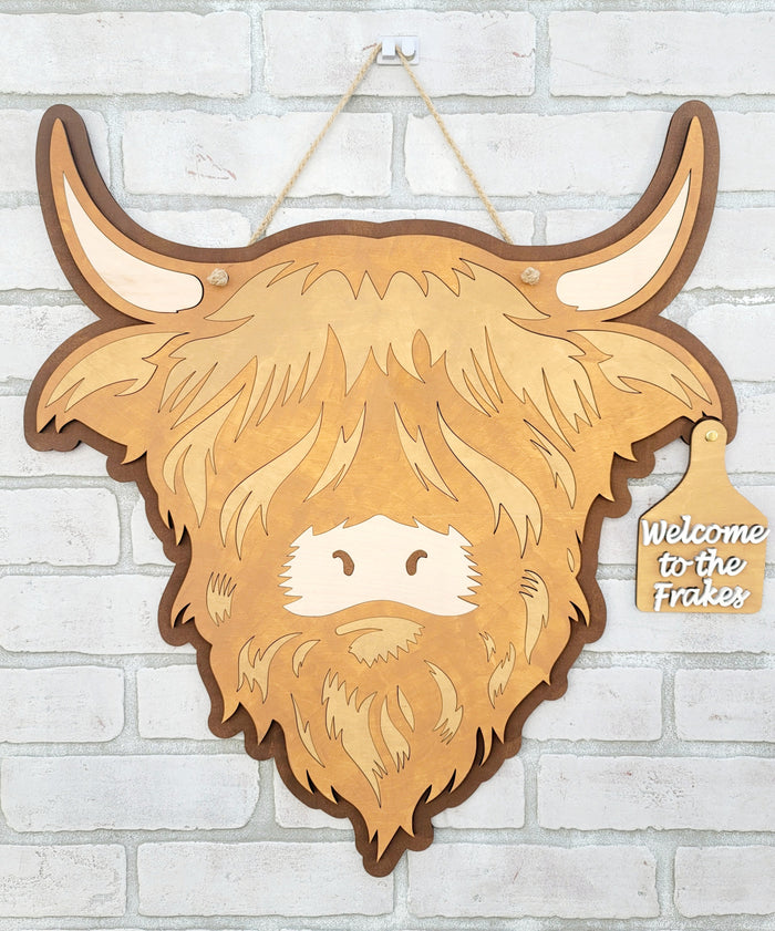 Highland Cow Door Hanger- wholesale