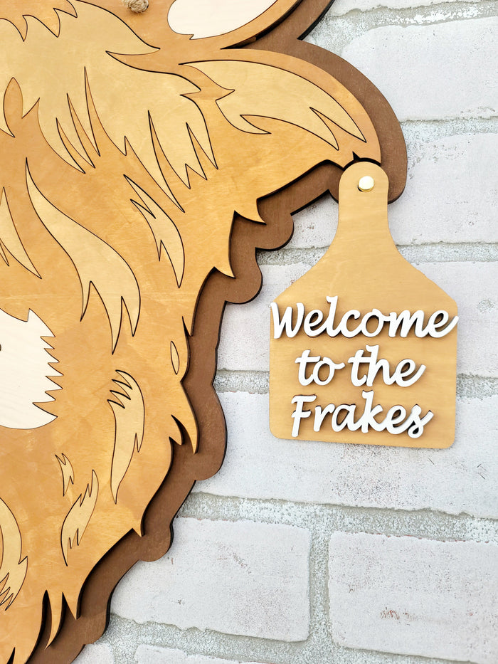 Highland Cow Door Hanger- wholesale