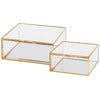 Hinged Box Set- Square Glass #1696