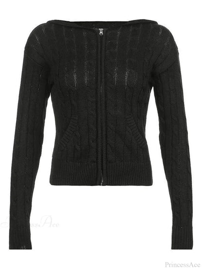 Hooded Button Graceful Front Knit Cardigan Sweaters