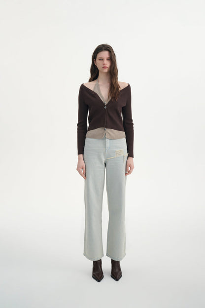 Hybrid halterneck cardigan
