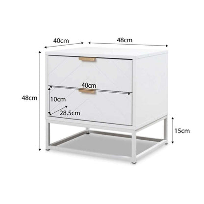 Inca Bedside Table - White