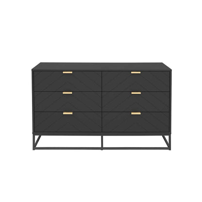 Inca Six Drawer - Black