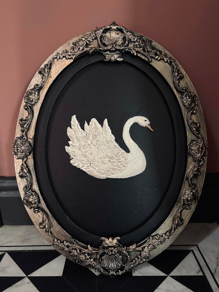 IOD Decor Mould Swans 6x10" by Iron Orchid Designs