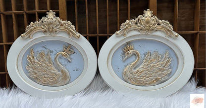 IOD Decor Mould Swans 6x10" by Iron Orchid Designs