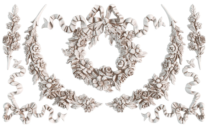 IOD Decor Mould Wreath & Swags 6"x10" by Iron Orchid Designs